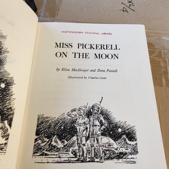 Miss Pickerell on the Moon By Ellen MacGregor /Dora Pantell VTG 1965 HC EX-LIB - Picture 9 of 13